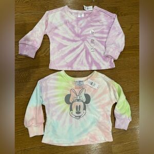 GAP Kids Pastel Tie Dye Sweatshirts Lot Minnie Mouse.  18-24 month NWT